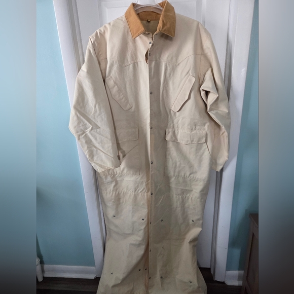 Vintage J. Peterman & Co. Long Duster Horseman Coat Yellowstone - Picture 3 of 17